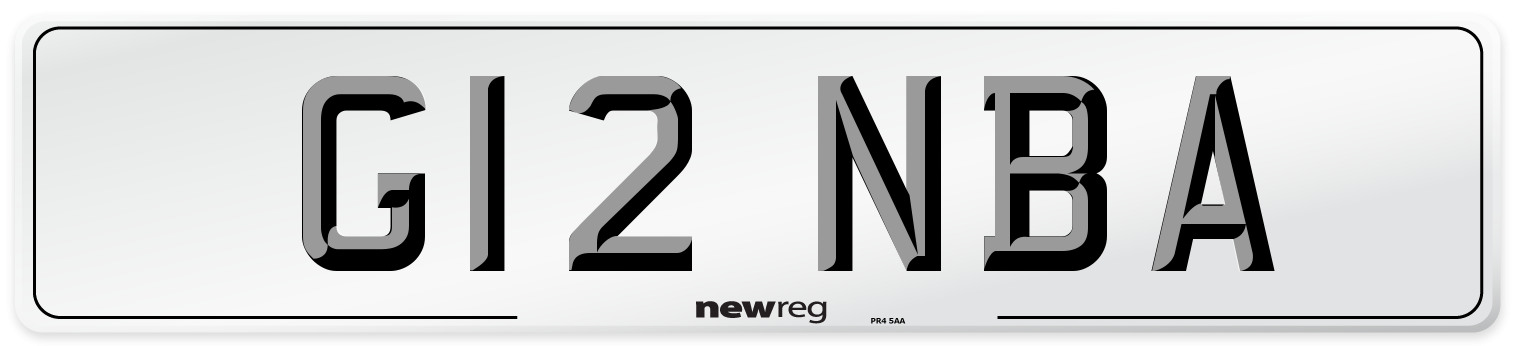 G12 NBA Number Plate from New Reg